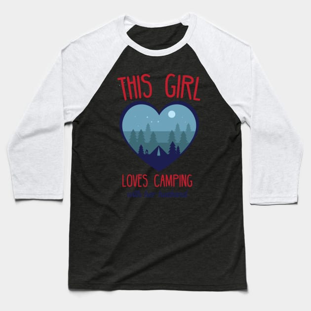 This girl loves camping with her husband Baseball T-Shirt by bojan17779